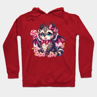 Kawaii Binturong Dragon with Lollipop Hoodie